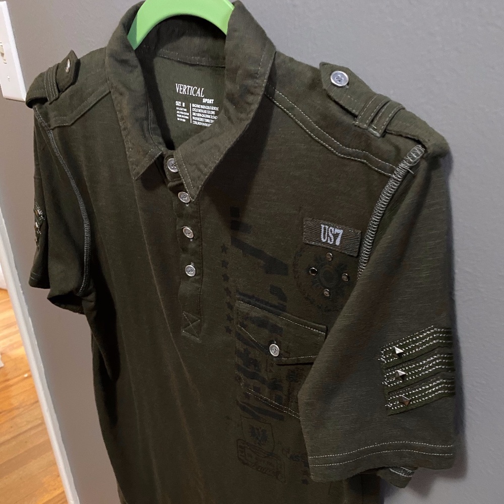 Mens Vertical Polo Shirt